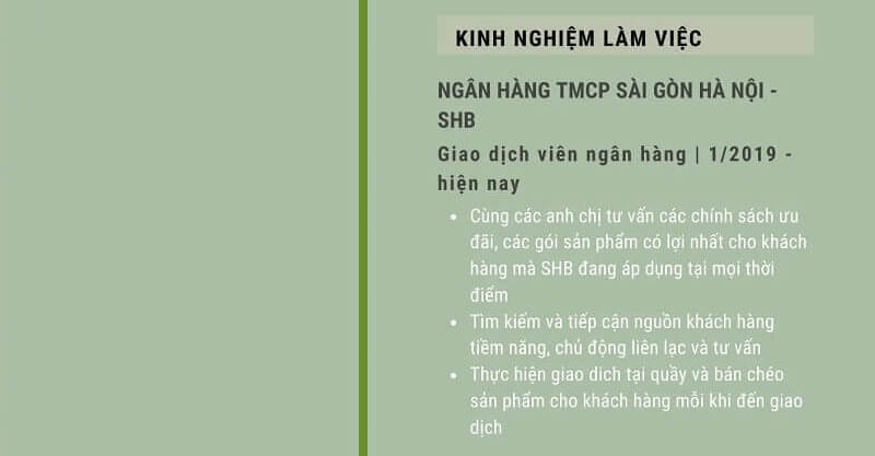 Kinh Nghiệm Làm Việc